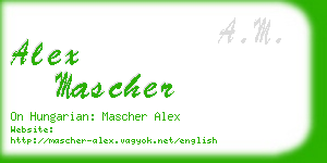 alex mascher business card